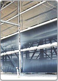 wind protection for cooling tower